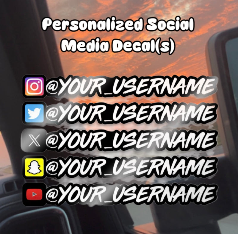 Personalized Social Media Decals