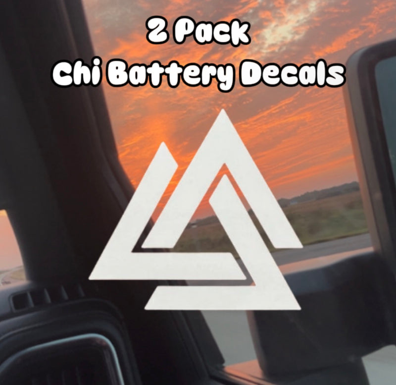 2 Pack Chi Battery Decals