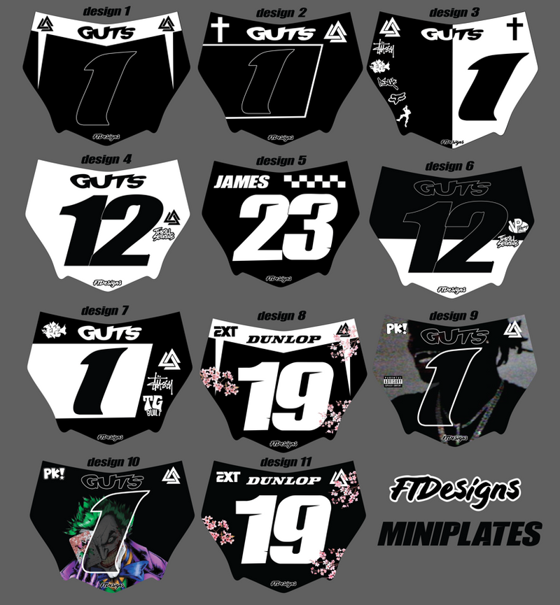 Full Throttle Designs Motocutz Miniplates