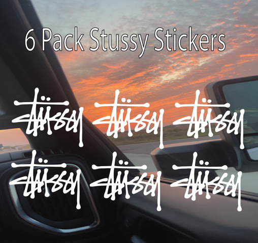 6 Pack Stussy Stickers