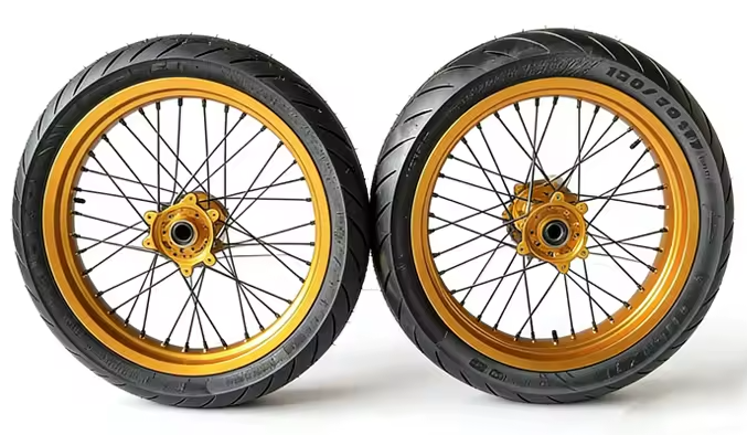 (PRE ORDER) Ultra Bee Supermoto 17inch Front and Rear Aluminum Alloy Rim with Tire