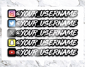 Personalized Social Media Decals