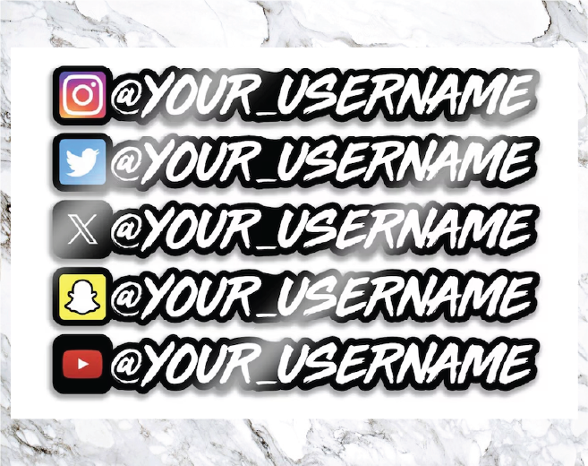 Personalized Social Media Decals